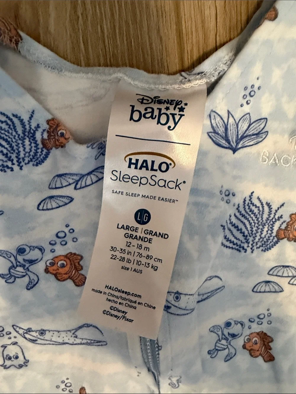 Halo Blue and White Sea Life Sleep Sack
